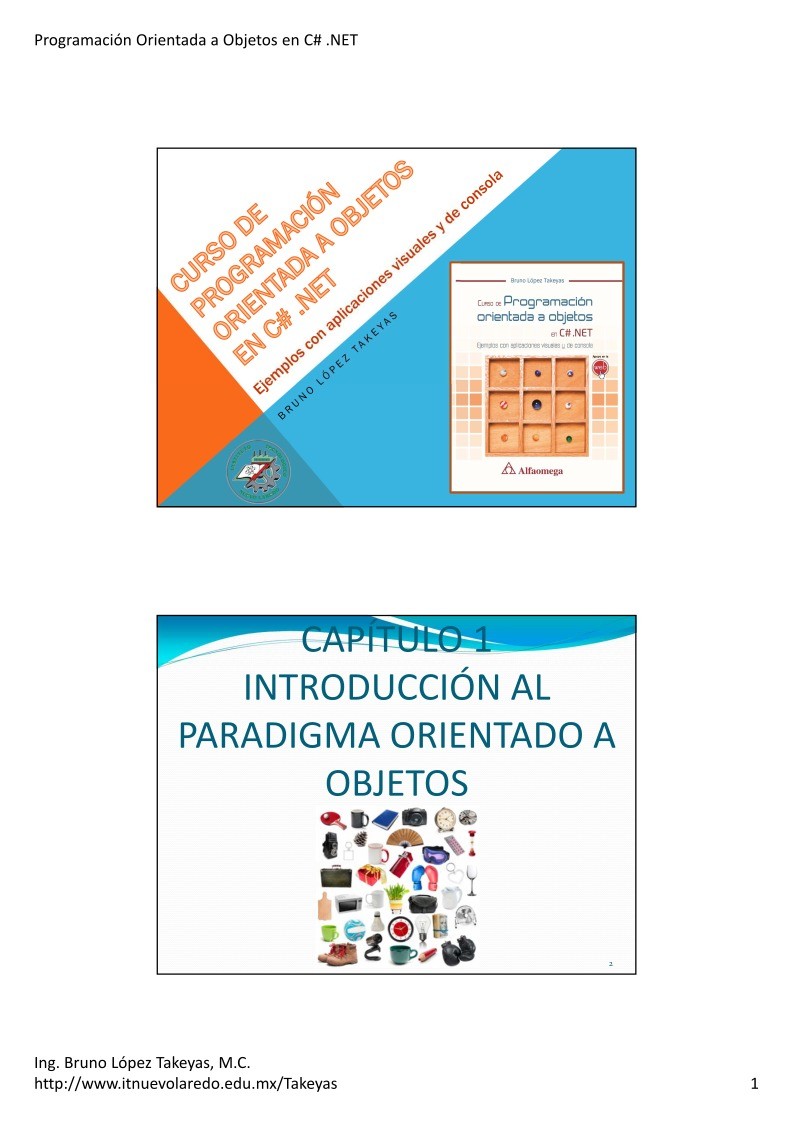 Imágen de pdf 01.- Introducción al paradigma orientado a objetos - Programación Orientada a Objetos en C# .NET